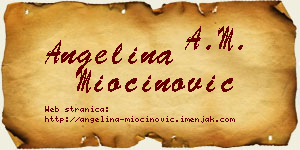 Angelina Miočinović vizit kartica